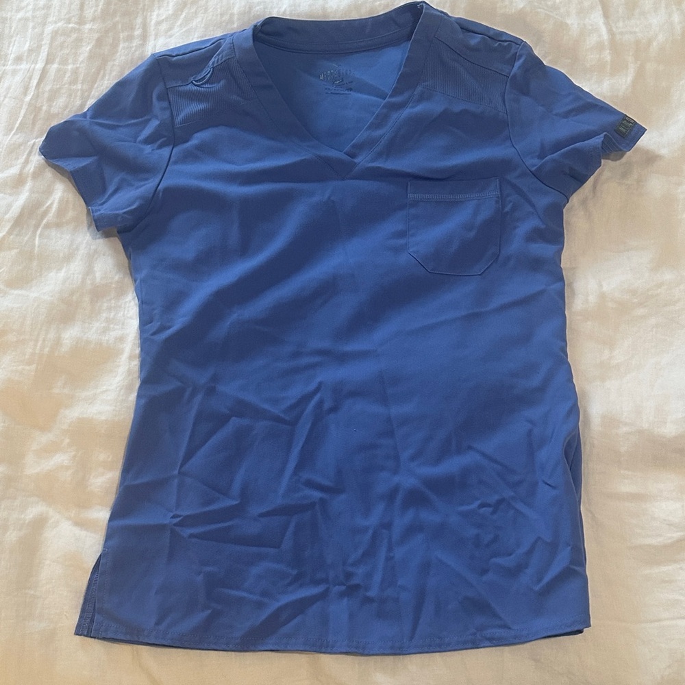 Med Couture Ceil Blue Scrub Top